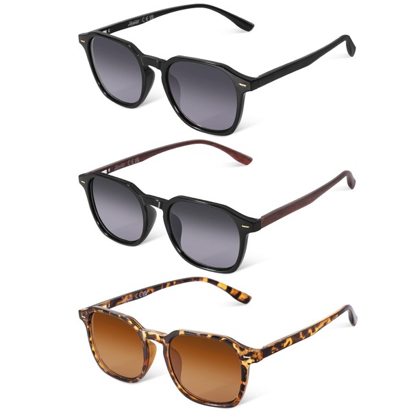 LADEESSE 3 Pack Reading Sunglasses for Women Men–UV400 Full Lens