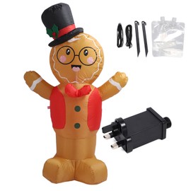 Valentines Day Inflatable Decoration with LED Lights Cute Boy Shape IP44 Waterproof Outdoor Inflatable Decoration with Blower and Adapter UK Plug 220‑240V