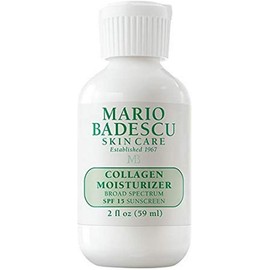 Mario Badescu Hidratante facial de colágeno para mujeres y hombres con SPF 15 para piel mixta y sensible, crema facial hidratante diurna con colágeno y aceite de semilla de algodón, 59 ml
