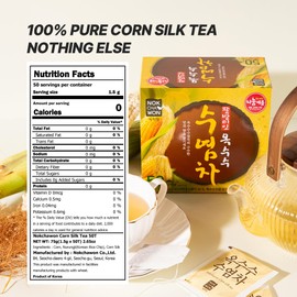 [Nokchawon] Corn Silk Tea 50 Tea Bags - Roasted Grains Tea, Perfect Blend, Nutty & Sweet Flavor