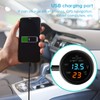 Car Voltmeter, 3 in 1 12V/24V Car USB Charger Thermometer