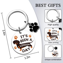MOEXUKO Dachshund Gifts for Women Funny Dachshund Keychain Weiner Dog Gifts for Women Dog Gift for Dogs Mom Dad Animal Puppy Lovers Birthday Christmas Gift Cute Weiner Dogs Keyring