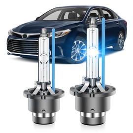 SENROBO Fit for 2011-2016 Toyota Avalon Sienna Venza D4S HID Xenon Headlight Bulbs, 350% Brightness, High Low Beam Light Bulb, 8000K White Blue, Plug and Play, Pack of 2