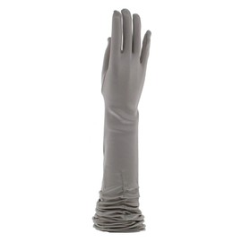 Zac's Alter Ego Long Ruched Satin Gloves Fancy Dress Formal