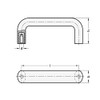 Ganter Normelemente Plastic bow handle, GN 725-150-M8, thread M8, length: