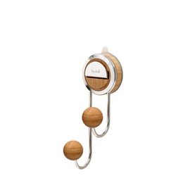 Ucomf Suction Cup Hook, Strong, Won't Damage Walls, Wood, Load Capacity 11.0 lbs (5 kg), Reusable Use, Non-Stick Strong Hook, Natural Wood Grain Design, Easy Installation, Fashionable and Practical