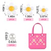 TRIITECH - Dijes de flores para bolsa Bogg, accesorios compatibles