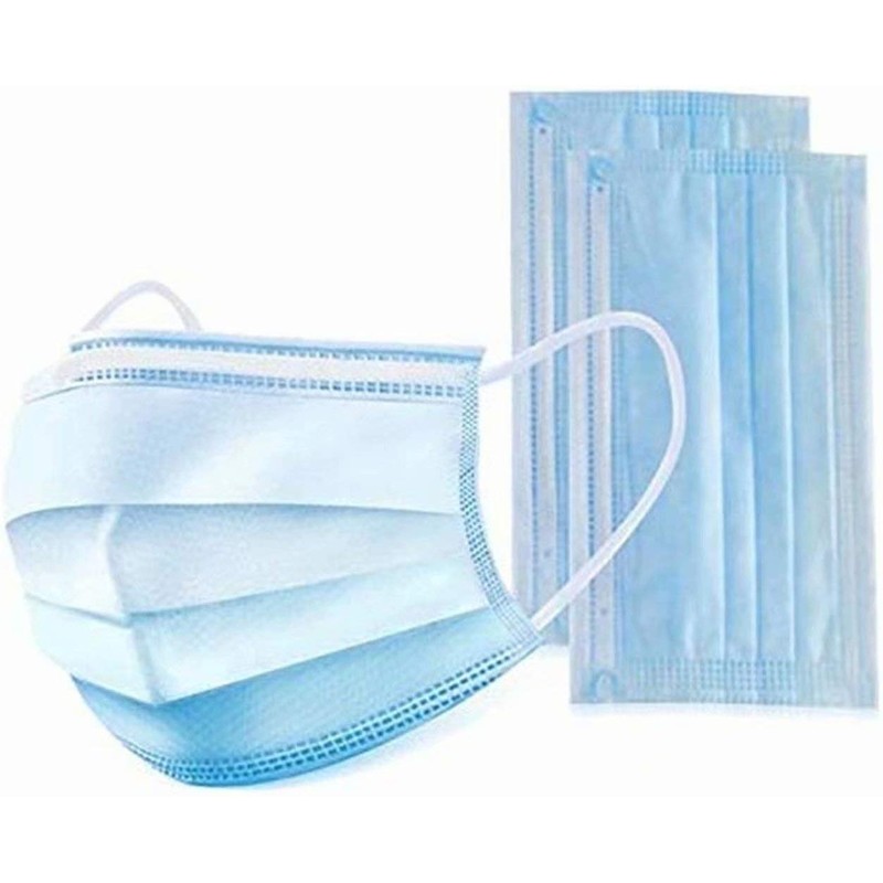 100 PCS Filter 3-ply Disposable Face Mask Personal protection dust-proof