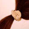 Amelia Beauty, Medium Tan Ribbed Jersey Scrunchies, 2.5in Diameter, Gentle