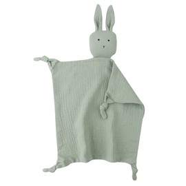 Surakey Baby Cuddle Blanket Rabbit Cuddly Blanket Girls and Boys Baby Toy Cuddly Blanket and Stuffed Toy Rabbit, Cuddle Blanket Muslin Cotton Baby Blanket Comfort for Newborn Babies