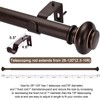 SIMEWIN Bronze Curtain Rods for Windows 66 to 120 Inches