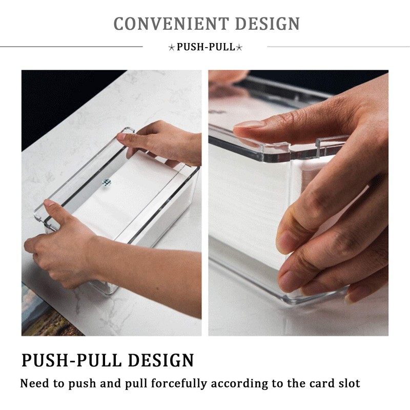 Tissue Box Transparent Acrylic Facial Tissue Dispenser Box Cover Holder