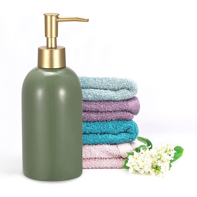 uxcell Soap Dispenser-14Oz Ceramic Dish Hand Soap Dispenser with Pump