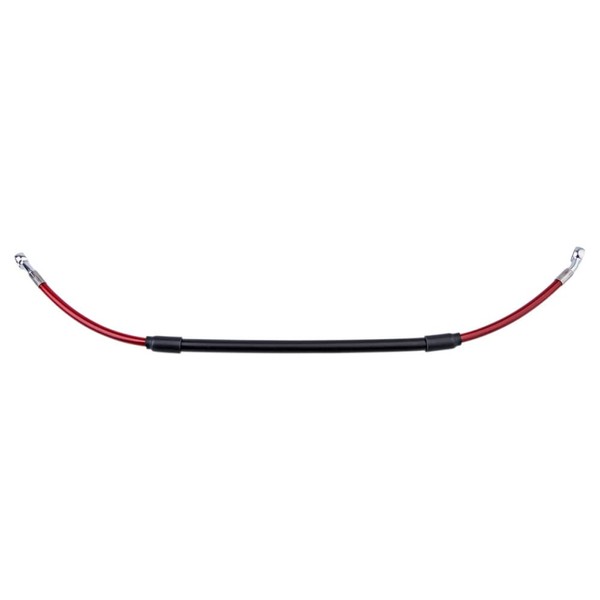 Tusk Rear Motorcycle Steel Braided Brake Line Standard Length Red