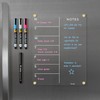 Magnetic Acrylic Weekly Calendar for Fridge, Weekly Meal Planner with
