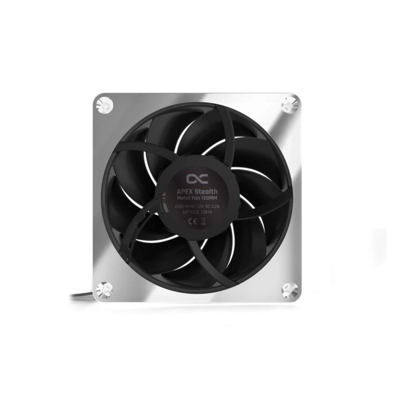 Alphacool Apex Stealth Metal Power Fan, 3000 RPM, Chrome