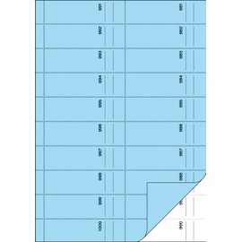 Sigel BO115 Ticket Book A4 2 x 50 Sheets 1000 Tickets with Carbon Paper Blue