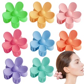 Hair Clips, Flowers, Large Hair Claws, Set of 8, Stylish, Hair Clips, Firm, Flower, Hair Accessories, Hair Ornament, Women's, Commuting, Bath, Random Color
