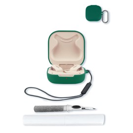 BOVUGAC Case for SHOKZ OpenFit Open-Ear Headphones T910,Soft Protective, Silicone Case Cover with Keychain & Cleaning Kit & Lanyard for SHOKZ OpenFit Earbuds-Green