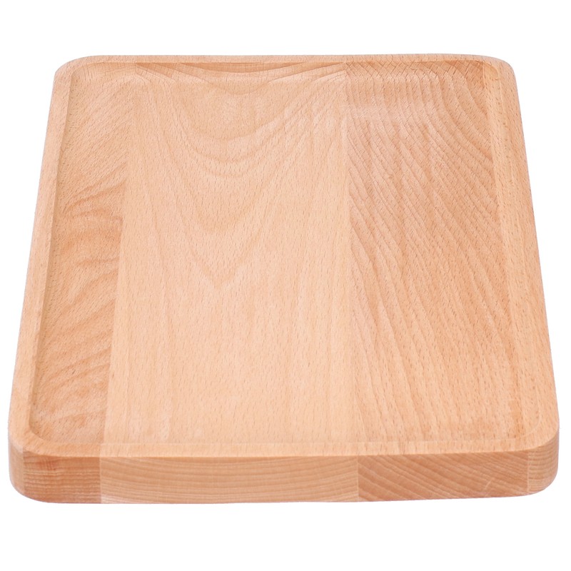 Fruit Dishes Beech Wooden Serving Tray Rectangular Decorative Dessert Plate