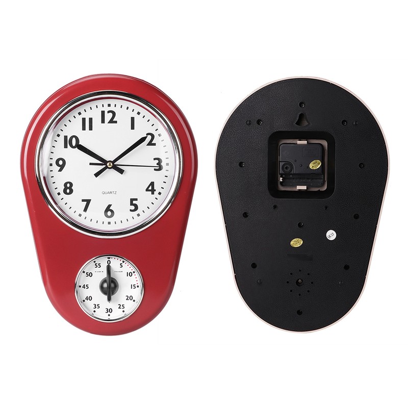 Vintage Wall Big Watch Hanging Clock Home Kitchen Timer