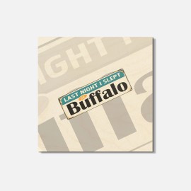 Unbranded Buffalo Retro Travel Tin Sign 4'' X 4'' Square Wooden Coaster
