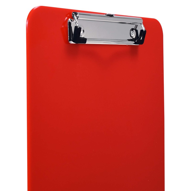 Better Office Products Red Plastic Clipboards, 12 Pack, Durable, 12.5