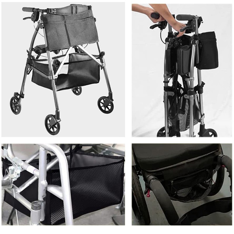 Wheelchair Underneath Bag 600D Oxford Cloth Movable Under Seat Basket