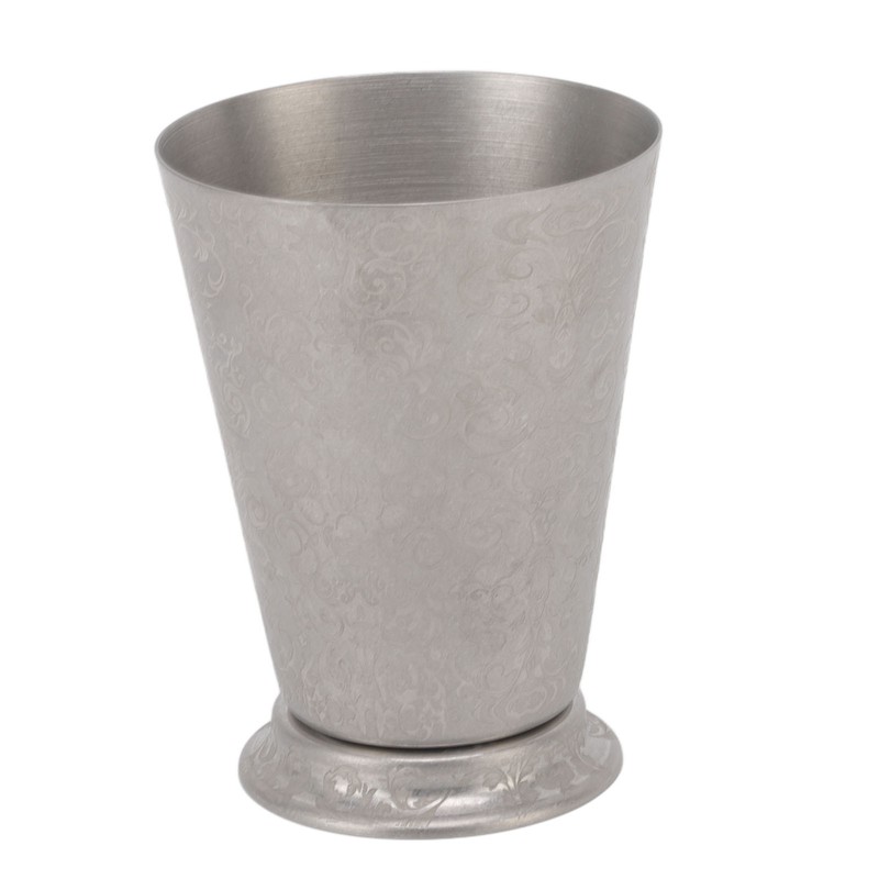Stainless Steel Mixing Glass Shaker Floral Engraving Pattern Metal Drink