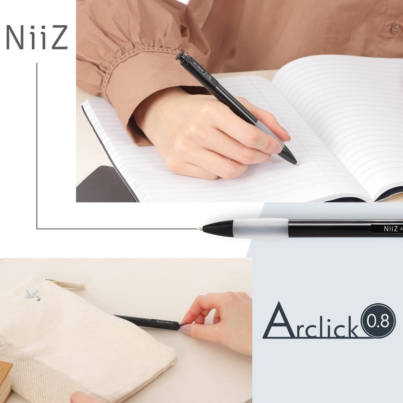 NiiZ - Arclick 0.8 - Retractable Ballpoint Pen 0.8mm -