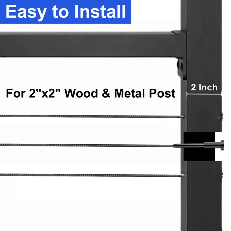 SOTTORICH 20 Pack 1/8" Black Stainless Steel Invisible Receiver and