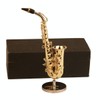 Dselvgvu Miniature Saxophone with Stand and Case Brass Mini Musical