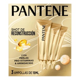 Ampolletas Pantene Shot de Reconstrucción Perlas Pro-Vitaminas 3 de 15 ml (45 ml)