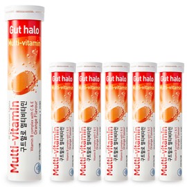 Guthalo Multi Orange Flavored Effervescent Vitamins, 20 Tablets, 6 Pieces / 구트할로 멀티 오렌지맛 발포비타민, 20정, 6개