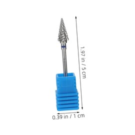 Healeved Nail Art Tools Kit 2pcs Drill Bits Cuticle Drill Pedicure File Bits Tungsten Steel