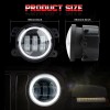 CHUSYYRAY Pair 4" Inch Round Front Bumper Fog Lights For