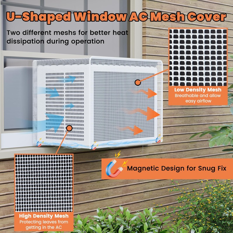 GCGOODS Mesh Cover & Drip Cushion Kit for U-Shaped Window