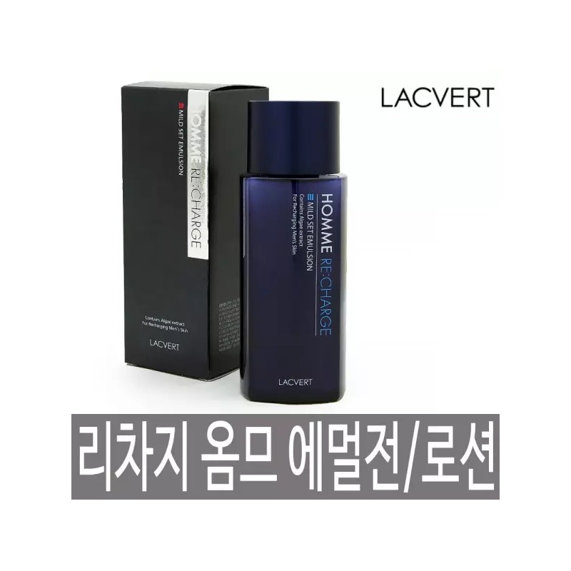 Lacvert 라끄베르 옴므 리차지 마일드 셋 에멀전 180ml / 저자극