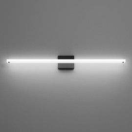 lundwa 40inch Black LED Bathroom Vanity Light Bar 36W Modern Bath Light Fixture Over Mirror Vanity Light Cool White 6000K