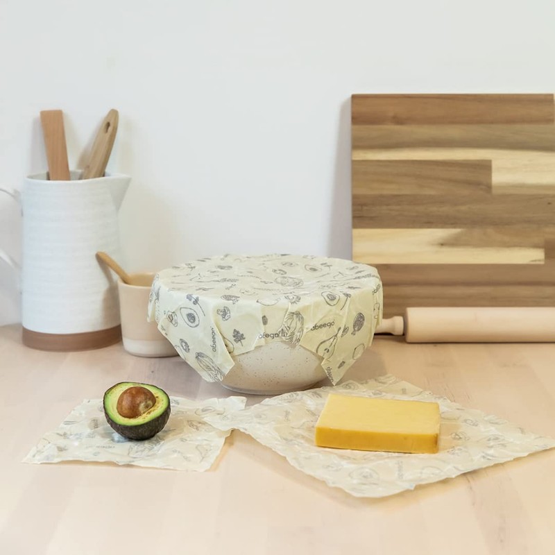 Abeego, The Original Beeswax Food Storage Wrap - Set of