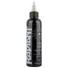 Radiant Colors - Tattoo Ink Tribal Black Color Tattooing and Shading Real Human Skin 1oz Bottle