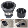 Kitchen Sink Drain 3-1/2 Inch Black Sink Drain Assembly Kit,