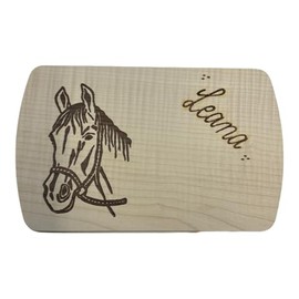 Brink Holzspielzeug Breakfast Board Horse with Free Name Engraving Vesper Wooden Name Board