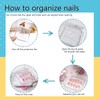 YANMAKE Press On Nail Storage Boxes, 36 PCS Clear Plastic