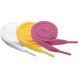 Sechunk Flat Shoelace set of 3 pairs 29 colors 20"-79" Multiple lengths Shoe Lace For Sneakers