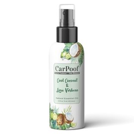 CarPoof Car Air Freshener Spray and Odor Eliminator for Clean Fresh Car, natural scents, 2.5 oz, Travel Size, Cool Coconut and Lime Verbena