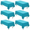 6 Pack Teal Tablecloth 60 x102 inch Polyester Table Cloth