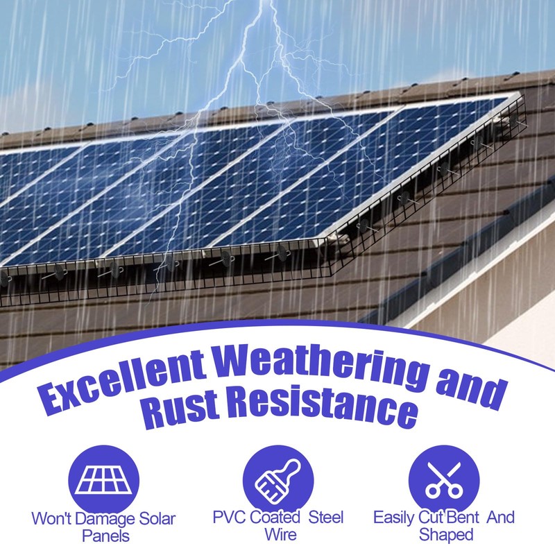 Solar Panel Bird Mesh Kit 6in x 100ft，Bird Deterrent PVC