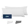 Dreamzie Pillowcase, 40 x 105 cm, White, Set of 2,