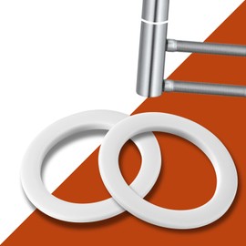 KTC-HOME Premium Fitschenringe – All Room Doors – 1 mm Pack of 50 – Extra Strong Plastic Washers (10.2 x 15 x 1 mm) Door Lifter for Door Hinges Against Door Loops